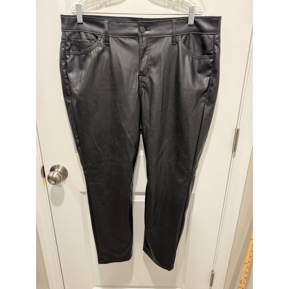 Torrid Womens Faux Leather Pants High Rise Black 18R